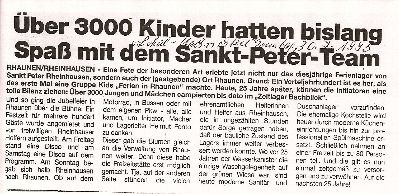 Lokalnachrichten 30.07.1995